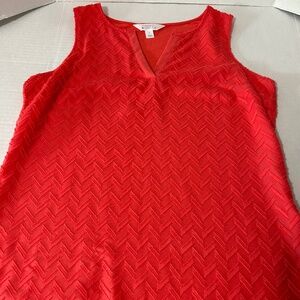 Market & Spruce orange sleeveless V Neck top, size M
